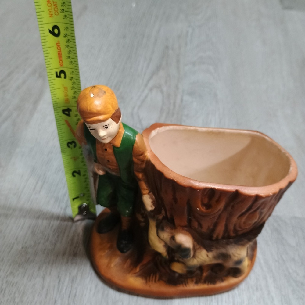 Giftwares Nancy Pew Vintage Ceramic Hunter Bird Dog Planter Bowl Decor Japan - Picture 2 of 10